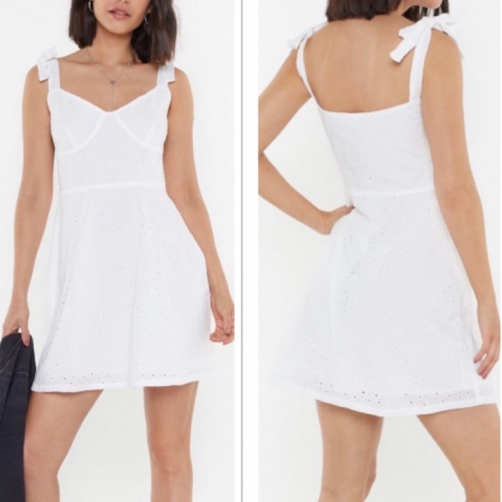 Nasty Gal Broderie Cup Detail Mini Dress